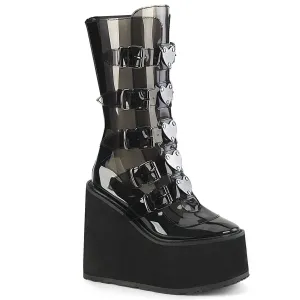 Demonia SWING-230C | Smoke TPU Mid-Calf Boots